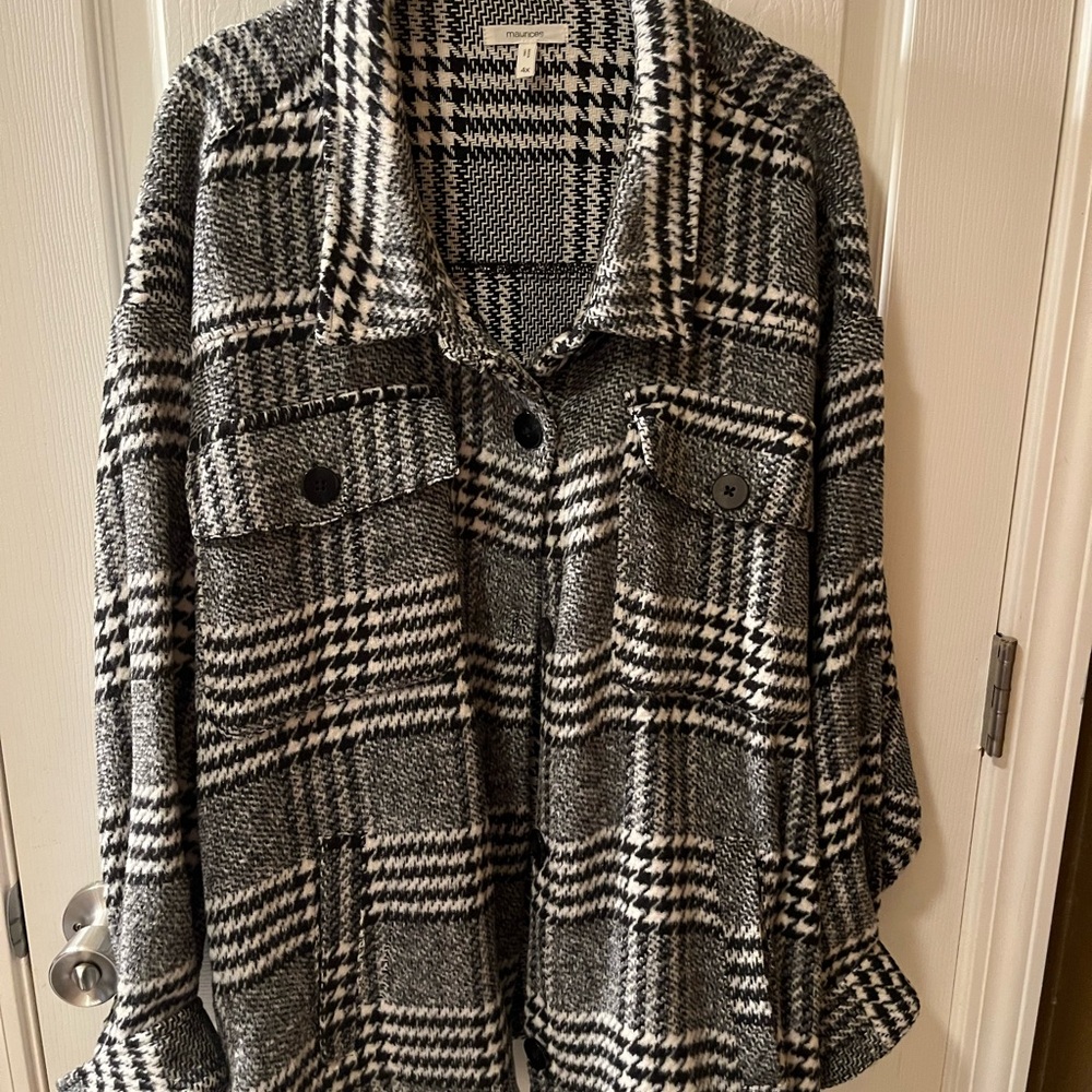 Maurices Monochrome Houndstooth Jacket